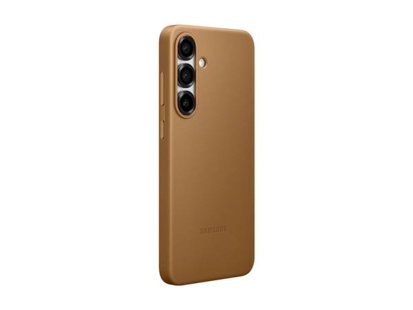 Samsung EF-VS936 - Baksidedeksel for mobiltelefon - fauxlær - kamelhårfarget - for Galaxy S25+