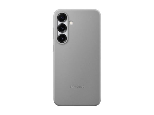 Samsung EF-VS936 - Bagsidecover til mobiltelefon - læder mønster - grå - for Galaxy S25+
