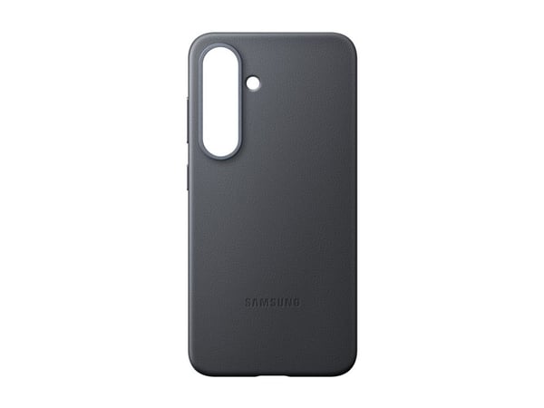 Samsung EF-VS931 - Bagsidecover til mobiltelefon - læder mønster - sort - for Galaxy S25