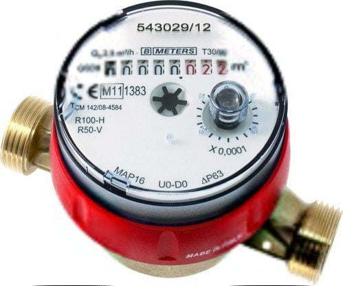 BMETERS Vannmåler GSD8-RFM varmtvann 1/2'' AC Q3 1,6 m3/h DN15 Mid R100/R50 Am