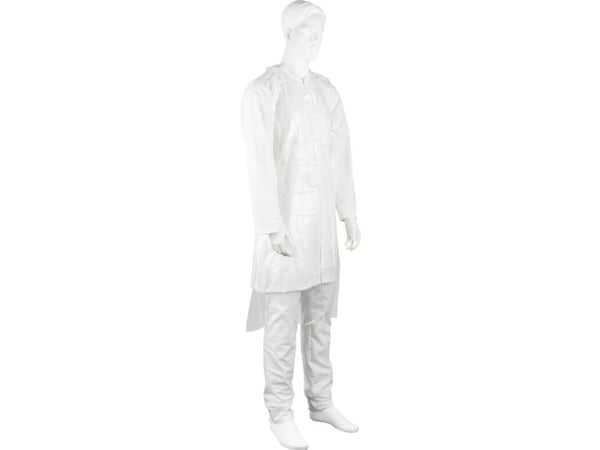 Engangsforklæde, ABENA, 125x81cm, 25 micron, transparent, LDPE, dispenserboks, usteril - (50 stk.)