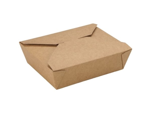 Takeaway-eske, ABENA, 15x12x4,8cm, 1100 ml, brun, kraft/PE