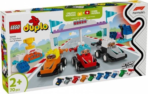 LEGO DUPLO Town 10445 F1® Team med racerbiler og sjåfører