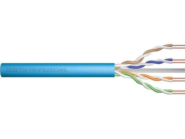 Digitus DK-1616-A-VH-1, 100 m, Cat6a, U/UTP (UTP), Blå