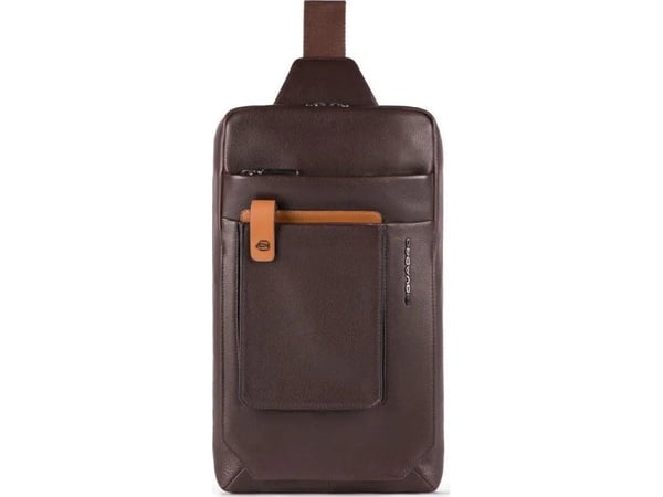 Piquadro Tallin lærveske mono sling brun 20 x 33 x 5 cm