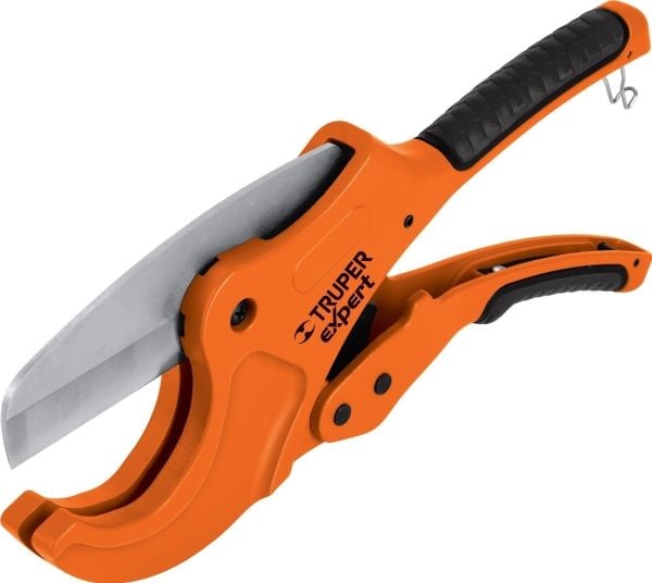 Truper plastrørkutter med skjærmekanisme, solid metallkropp i rustfritt stål, for rør opptil 63 mm