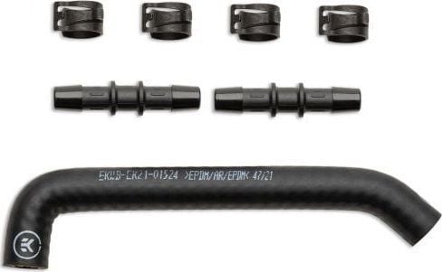 EK Water Blocks EK-Pro slang 17/10 mm armerad EPDM formpressad 45°/90° - svart 10/7 Softtube för vattenkylning (3831109907580)