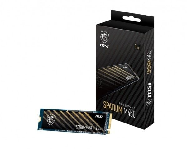 MSI SPATIUM M450 - SSD - 1 TB - intern - M.2 2280 - PCIe 4.0 x4 (NVMe)