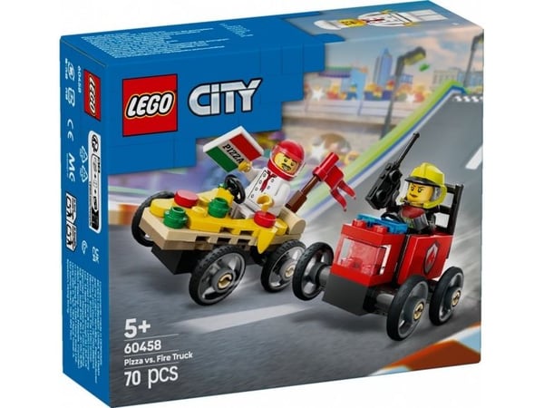 LEGO City 60458 Billøp mellom pizzabil og brannbil