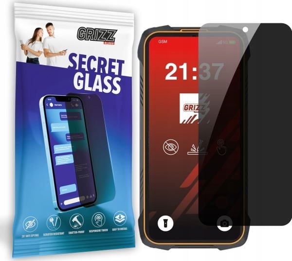 GrizzGlass SecretGlass Privacy Glass for Cubot King Kong 6