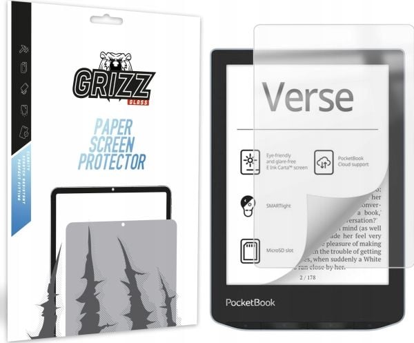 GrizzGlass PaperScreen matt film til Pocketbook Verse