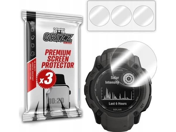 GrizzGlass Hydrofilm hydrogelfilm for Garmin Instinct 2X 50 mm