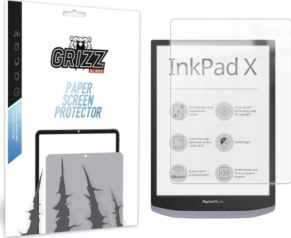GrizzGlass matt skjerm-/papirbeskyttelse til Pocketbook InkPad X