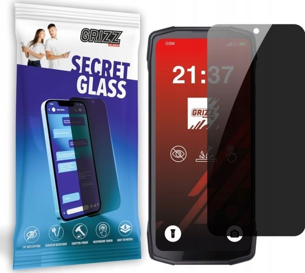 GrizzGlass SecretGlass Privacy Glass for Cubot King Kong Star