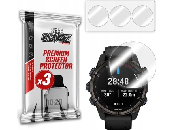 Hydrogel-film GrizzGlass Hydrofilm til Garmin Descent Mk3 43 mm