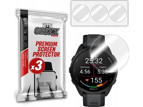 GrizzGlass hydrogel-film til Garmin Forerunner 165