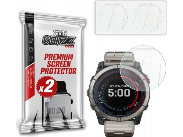 GrizzGlass hybridglass skjermbeskyttelse til Garmin quatix 7X 51 mm