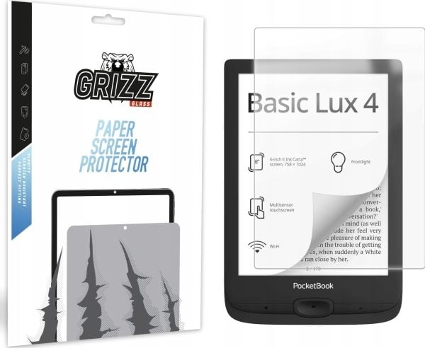 GrizzGlass PaperScreen matt skjermfolie til Pocketbook Basic Lux 4