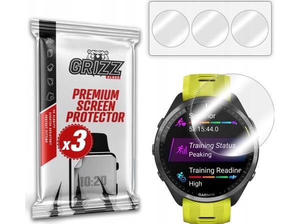GrizzGlass hydrogel-film til Garmin Forerunner 965