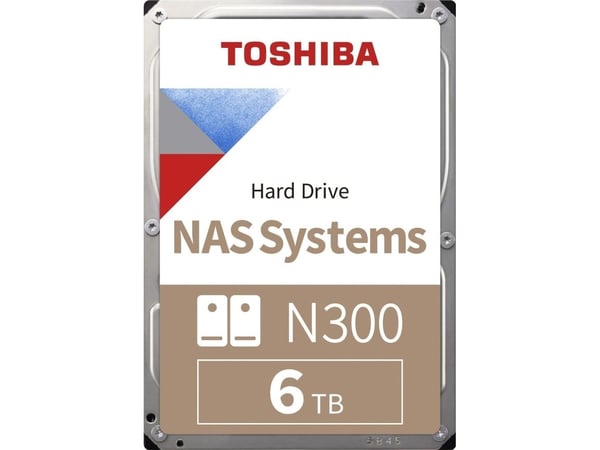 Toshiba N300 NAS - Harddisk - 6 TB - intern - 3.5" - SATA 6Gb/s - 7200 rpm - buffer: 512 MB