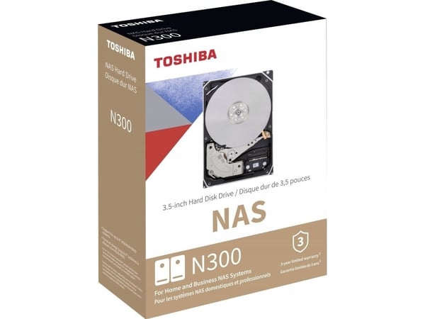 Toshiba N300 NAS - Harddisk - 8 TB - intern - 3.5" - SATA 6Gb/s - 7200 rpm - buffer: 512 MB
