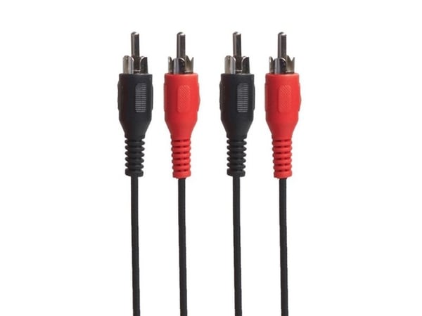 Connectech Phono-kabel. 2.5m. Sort