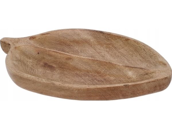 Bladformet serveringsbrett, mangotre, 27 x 17 cm