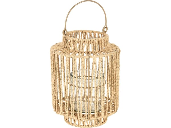 Home Styling Collection flettede lanterner med håndtak, 19 x 25 cm