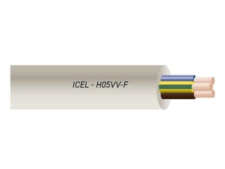 Kaapeli pyöreä, PVC3G2,5 mm² PKAJ valkoinen 300/500V, kaapelin halkaisija 11,4 mm - (50 metriä)