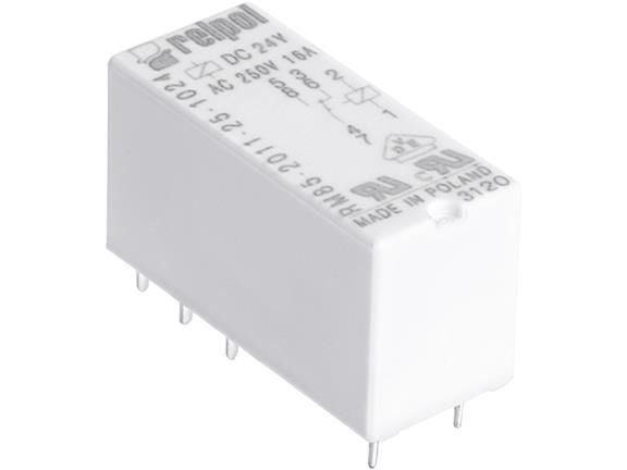 Relä 1C/O 16A 12VDC, reläsockel: GZM80 eller GZP80