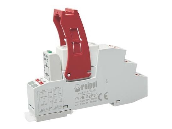 Relpol Liitäntä Relay Push-in 2P 230VAC 8A AgNi PI84-230AC-M93G-PS-2012 864835