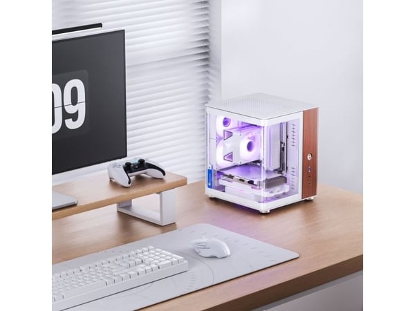 Jonsbo TK-0 PC-kabinett Mini-Tower Mini-ITX herdet glass tre hvit TK-0 WHITE