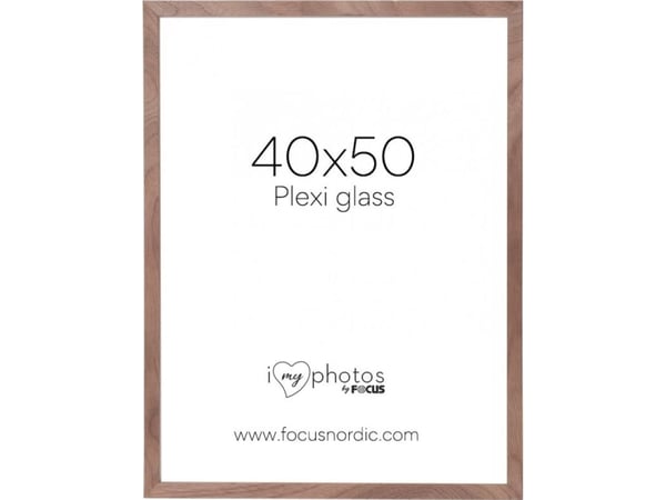 Bilde-/fotolysramme Focus Focus Soul valnøtt finer 40x50 plexi