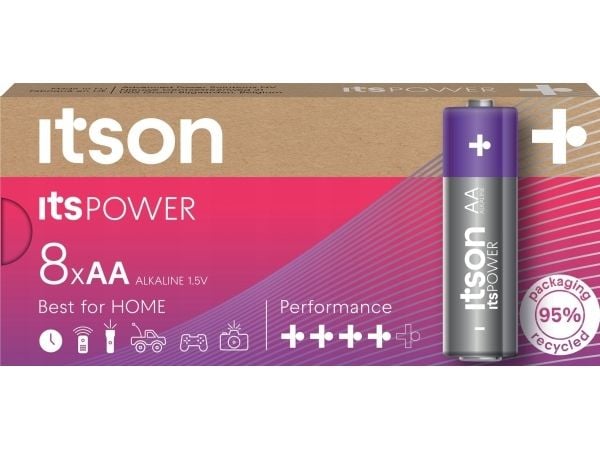 itsPower alkaliske batteri LR6 IPO/8CB
