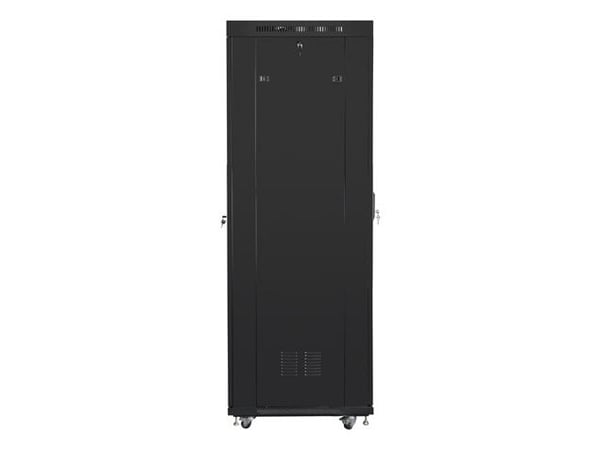 Lanberg - Rack skap - med 4 kjølevifter, display - svart, RAL 9004 - 42U - 19"