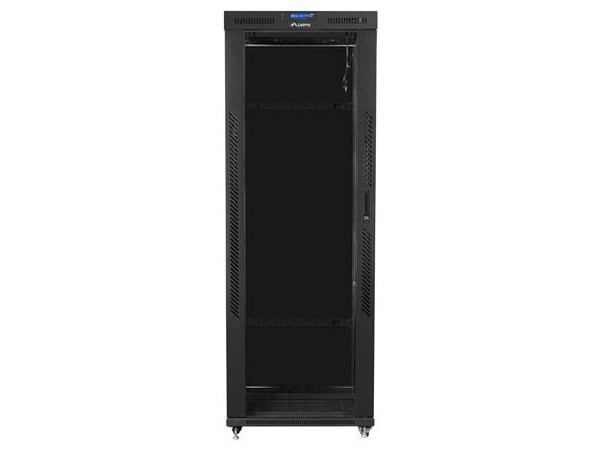 Lanberg - Rack skap - med 4 kjølevifter, display - svart, RAL 9004 - 42U - 19"