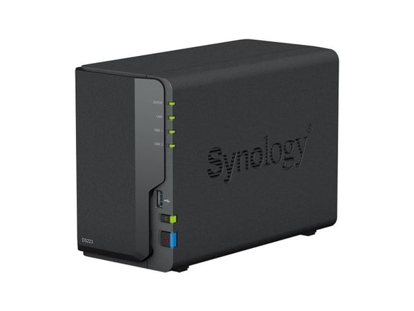 Synology DiskStation DS223, NAS, Mini Tower, Realtek, RTD1619B, 2 GB, DDR4