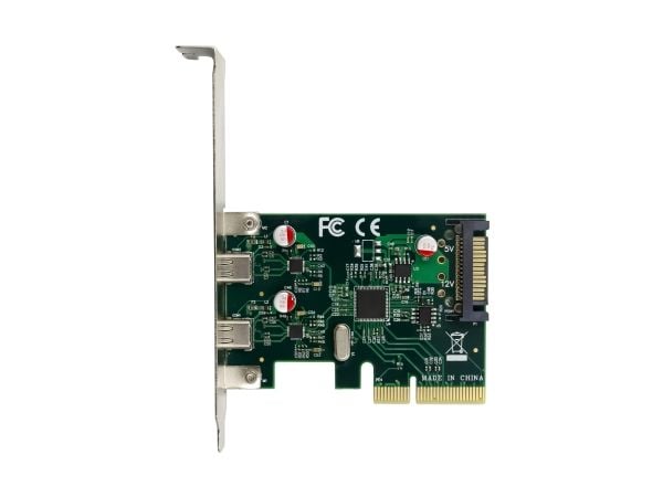 Conceptronic - USB-adapter - PCIe 3.0 x4 lav profil - USB-C 3.2 Gen 2 x 2 - grønn