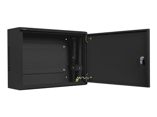 Lanberg WAF1 Series - Rack skap - 540 x 200, low profile, assembled - veggmonterbar - svart, RAL 9004 - 4U - 19"