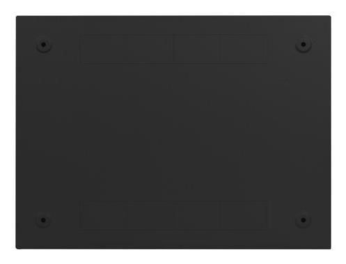 Lanberg WAF1 Series - Rack skap - 540 x 200, low profile, assembled - veggmonterbar - svart, RAL 9004 - 4U - 19"