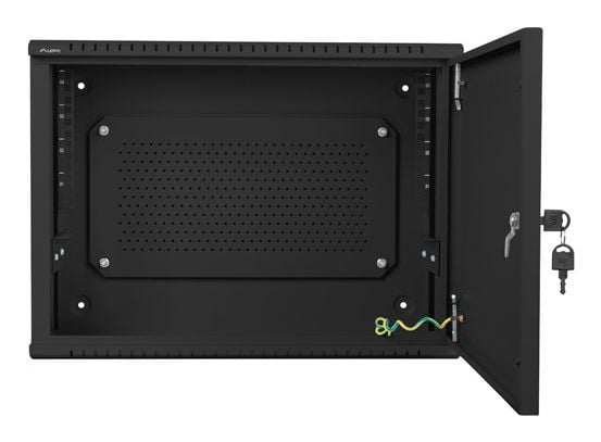 Lanberg WAF1 Series - Rack skap - 540 x 200, low profile, assembled - veggmonterbar - svart, RAL 9004 - 4U - 19"