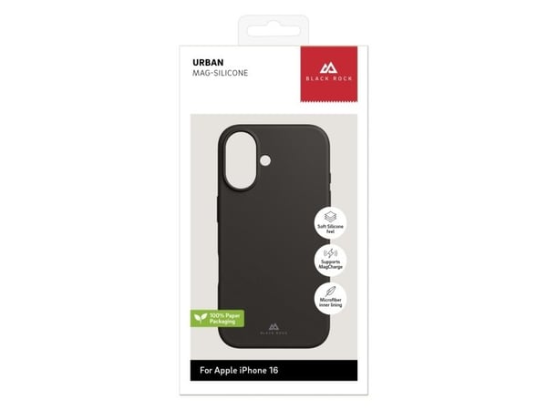 Black Rock 228080, Etui, Apple, iPhone 16, 15,5 cm (6.1"), Svart