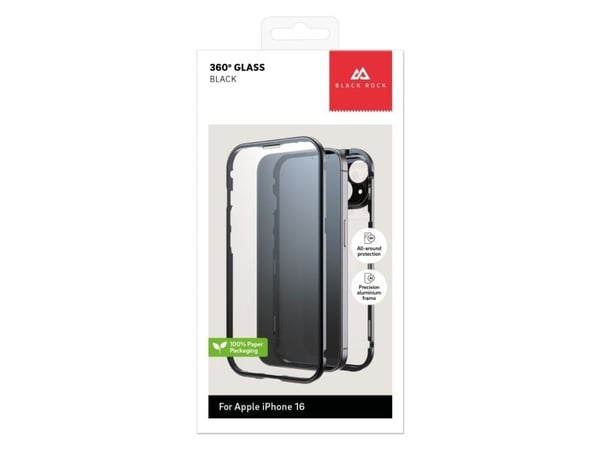 Black Rock 228084, Etui, Apple, iPhone 16, 15,5 cm (6.1"), Svart