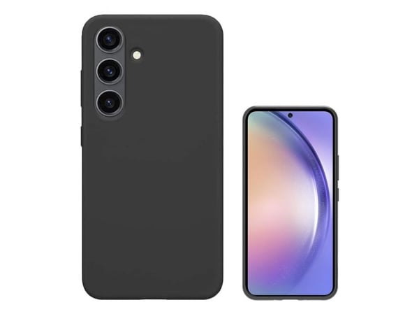 4smarts Cupertino - Bagsidecover til mobiltelefon - silikon - sort - for Samsung Galaxy A56