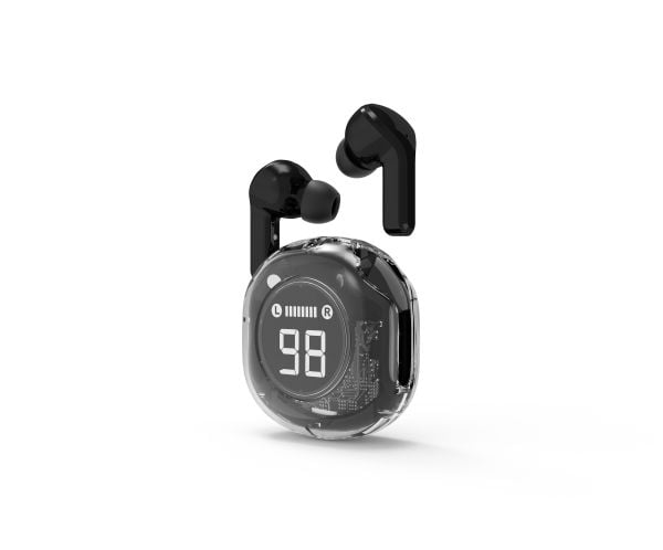 Gembird TWST-01 - True wireless-hodetelefoner med mikrofon - i øret - Bluetooth - svart