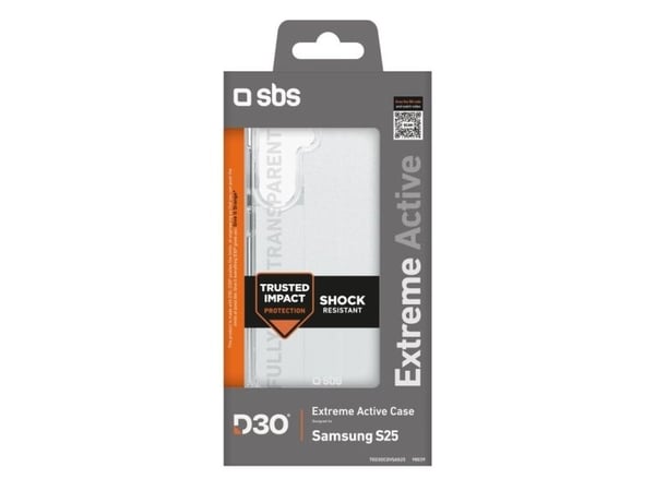 SBS TED3OCOVSAS25, Omslag, Samsung, Galaxy S25, 15,8 cm (6.2"), Transparent