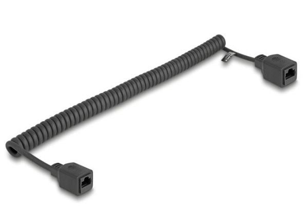 Delock RJ45 kierrekaapeli naaras naaraspuolelle Cat.5e UTP 0,8 m - 2 m musta