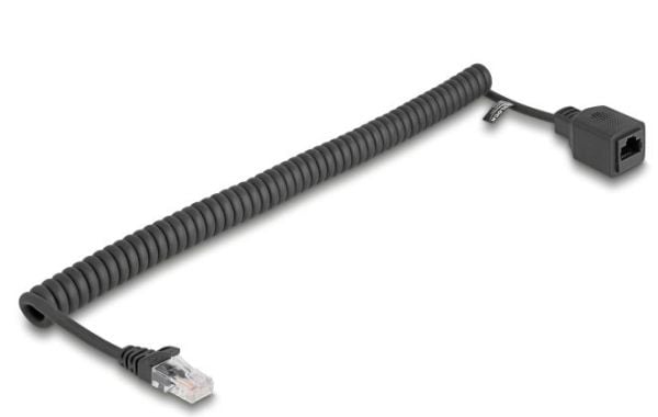 Delock RJ45 kierrekaapeli uros-naaras Cat.5e UTP 1 m - 3 m musta