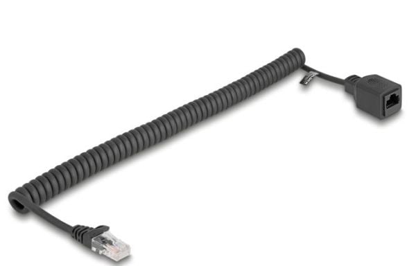 Delock - Nettverksforlengelseskabel - RJ-45 (hann) til RJ-45 (hunn) - 2 m - 5 mm - UTP - CAT 5e - rullet sammen, uten hindringer - svart