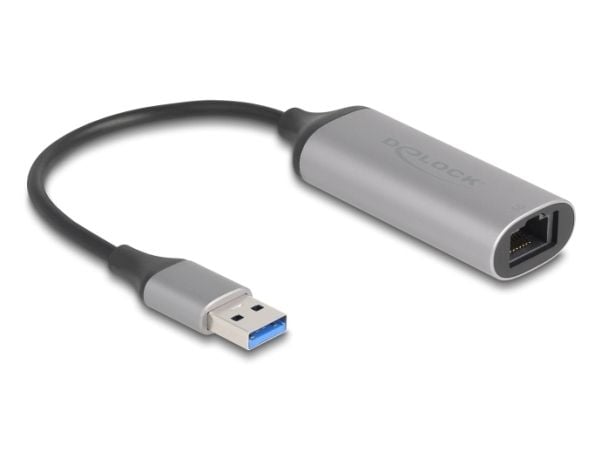 DeLOCK 81571, USB Type-A, RJ-45, 0,15 m, antrasiittipunainen